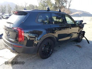 2022 Kia Telluride SX with VIN 5XYP5DHC0NG242472, listed as a Copart auction lot 43958185 with 57,604 mi miles and Salvage title. Bid and sale history available at DreamBid. Image 3.