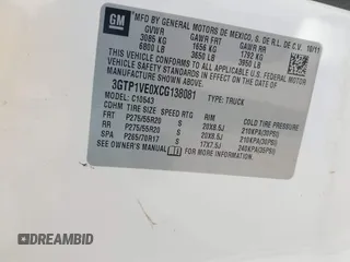 2012 GMC Sierra 1500 SLE with VIN 3GTP1VE0XCG138081, listed as a IAAI auction lot 41981074 with Not provided miles and . Bid and sale history available at DreamBid. Image 9.