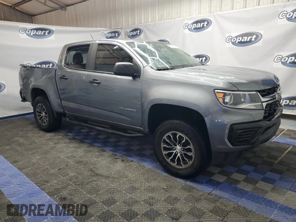 2021 Chevrolet Colorado 2WD Work Truck with VIN 1GCGSBEA8M1173111, listed as a Copart auction lot 55069915 with 95,665 mi miles and Clean title. Bid and sale history available at DreamBid. Image 4.