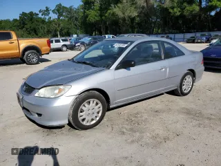 2005 Honda Civic Cpe LX with VIN 1HGEM22535L020118, listed as a Copart auction lot 52346185 with 148,777 mi miles and Salvage Title. Bid and sale history available at carsss.com. Image 1.