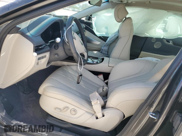 2023 Genesis G80 2.5T with VIN KMTGB4SC4PU152729, listed as a Copart auction lot 77028424 with 7,558 mi miles and Salvage Title. Bid and sale history available at carsss.com. Image 7.
