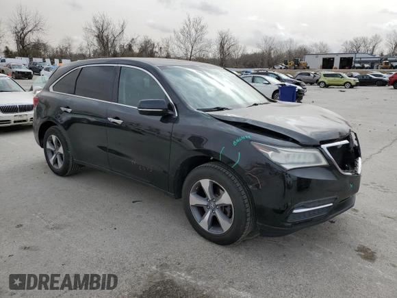 2016 Acura MDX with VIN 5FRYD3H28GB019291, listed as a Copart auction lot 49167515 with 133,164 mi miles and Clean Title. Bid and sale history available at carsss.com. Image 4.