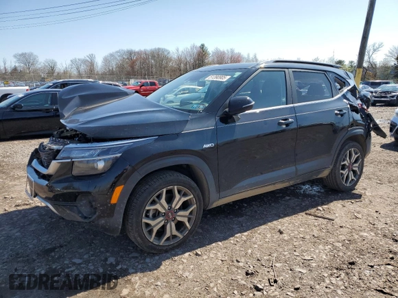 2021 Kia Seltos S with VIN KNDEUCA25M7096104, listed as a Copart auction lot 51390905 with 46,774 mi miles and Salvage Title. Bid and sale history available at carsss.com. Image 1.