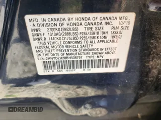 2011 Acura MDX with VIN 2HNYD2H28BH508797, listed as a IAAI auction lot 41897453 with Not Provided miles and . Bid and sale history available at carsss.com. Image 9.