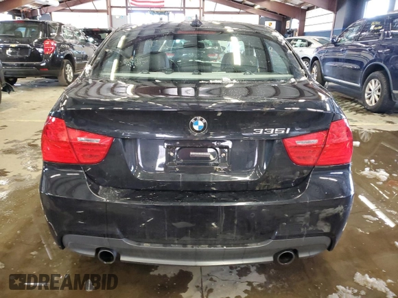 2011 BMW 3 Series 335i with VIN WBAPM5C52BE435581, listed as a Copart auction lot 43613475 with 125,322 mi miles and Salvage Title. Bid and sale history available at carsss.com. Image 6.
