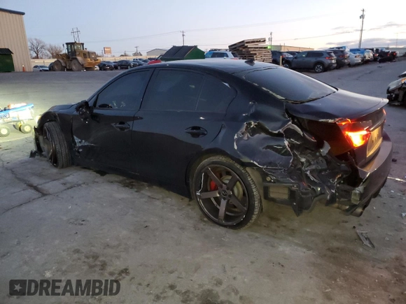 2017 Infiniti Q50 Red Sport 400 with VIN JN1FV7AR0HM871358, listed as a Copart auction lot 84252014 with 92,986 mi miles and Salvage Title. Bid and sale history available at carsss.com. Image 2.