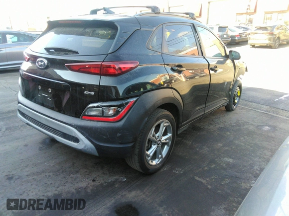 2023 Hyundai Kona SEL with VIN KM8K3CAB2PU949615, listed as a IAAI auction lot 41377088 with 38,639 mi miles and . Bid and sale history available at carsss.com. Image 4.