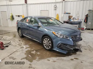 2016 Hyundai Sonata Sport with VIN 5NPE34AF1GH334705, listed as a Copart auction lot 52630395 with 141,267 mi miles and Non Repairable. Bid and sale history available at DreamBid. Image 4.
