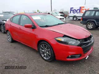 2014 Dodge Dart SXT with VIN 1C3CDFBB2ED909607, listed as a IAAI auction lot 41919739 with 185,762 mi miles. Bid and sale history available at carsss.com. Image 1.