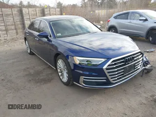 2019 Audi A8 L with VIN WAU8DAF82KN019534, listed as a IAAI auction lot 41254684 with 80,041 mi miles. Bid and sale history available at carsss.com. Image 1.