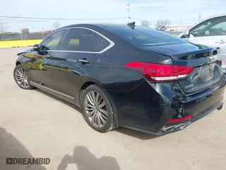 2015 Hyundai Genesis 5.0L with VIN KMHGN4JF7FU024366, listed as a IAAI auction lot 41657517 with 182,251 mi miles. Bid and sale history available at carsss.com. Image 3.