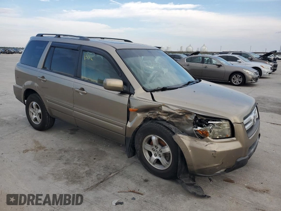 2008 Honda Pilot EX-L with VIN 5FNYF28708B014444, listed as a Copart auction lot 71111834 with 207,574 mi miles and Salvage Title. Bid and sale history available at DreamBid. Image 4.