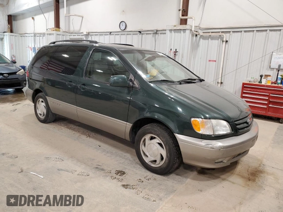 2002 Toyota Sienna LE with VIN 4T3ZF13C62U474230, listed as a Copart auction lot 52870445 with 191,887 mi miles and Non Repairable. Bid and sale history available at carsss.com. Image 4.
