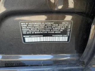 2014 Volkswagen CC R-Line with VIN WVWBP7AN9EE503432, listed as a Copart auction lot 52634375 with 111,836 mi miles and Salvage Title. Bid and sale history available at carsss.com. Image 12.