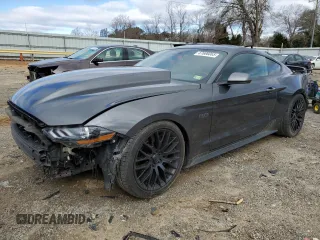 2019 Ford Mustang GT with VIN 1FA6P8CF5K5167812, listed as a Copart auction lot 47606065 with 49,386 mi miles and Salvage Title. Bid and sale history available at DreamBid. Image 1.