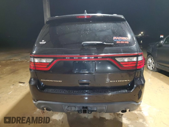 2015 Dodge Durango Citadel with VIN 1C4SDHET6FC169543, listed as a Copart auction lot 85067044 with Not provided miles and Salvage title. Bid and sale history available at DreamBid. Image 6.