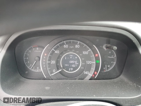 2013 Honda CR-V EX with VIN 2HKRM4H5XDH632242, listed as a Copart auction lot 51106325 with 108,540 mi miles and Salvage Title. Bid and sale history available at carsss.com. Image 9.