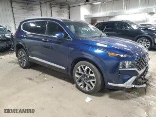 2021 Hyundai Santa Fe Calligraphy with VIN 5NMS5DAL0MH347506, listed as a Copart auction lot 50075545 with 44,307 mi miles and Non Repairable. Bid and sale history available at carsss.com. Image 4.