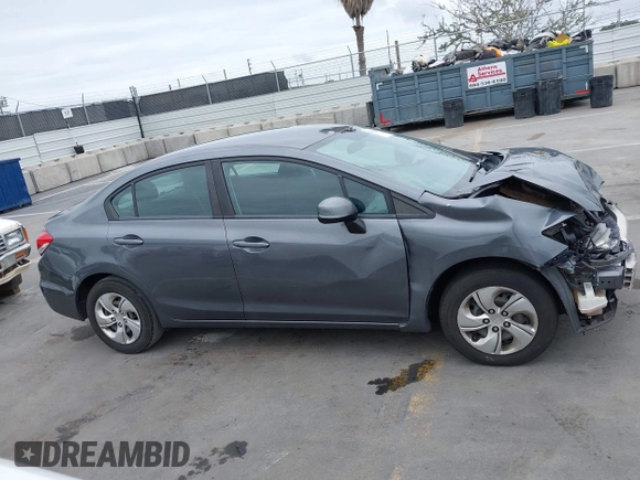 2013 Honda Civic LX with VIN 19XFB2F59DE232287, listed as a IAAI auction lot 42068594 with 132,231 mi miles and . Bid and sale history available at DreamBid. Image 14.