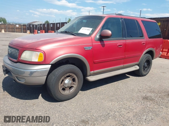 2001 Ford Expedition Eddie Bauer with VIN 1FMPU18LX1LA91135, listed as a IAAI auction lot 42737489 with 123,360 mi miles and . Bid and sale history available at DreamBid. Image 2.