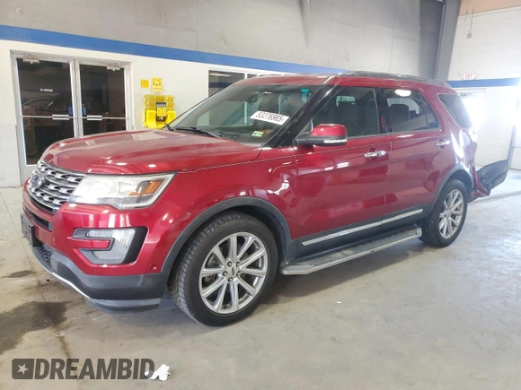 2016 Ford Explorer Limited with VIN 1FM5K8F81GGC55359, listed as a Copart auction lot 53276965 with 45,047 mi miles and Salvage Title. Bid and sale history available at carsss.com. Image 1.