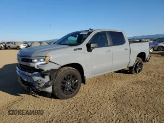 2024 Chevrolet Silverado 1500 RST with VIN 2GCUDEED7R1165236, listed as a Copart auction lot 50582385 with 7,333 mi miles and Salvage Title. Bid and sale history available at DreamBid. Image 1.