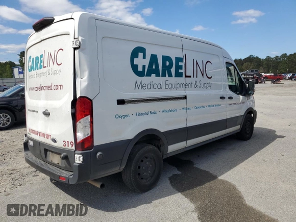 2020 Ford Transit Cargo with VIN 1FTBR1CG4LKA74530, listed as a Copart auction lot 73121394 with 165,713 mi miles and Salvage Title. Bid and sale history available at DreamBid. Image 3.