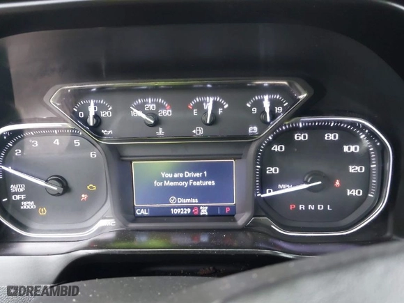 2019 GMC Sierra 1500 AT4 with VIN 3GTP9EEL7KG243954, listed as a IAAI auction lot 40865814 with 109,229 mi miles. Bid and sale history available at carsss.com. Image 7.