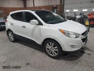 2013 Hyundai Tucson GLS with VIN KM8JU3AC2DU568134, listed as a IAAI auction lot 41887176 with 166,710 mi miles. Bid and sale history available at carsss.com. Image 1.