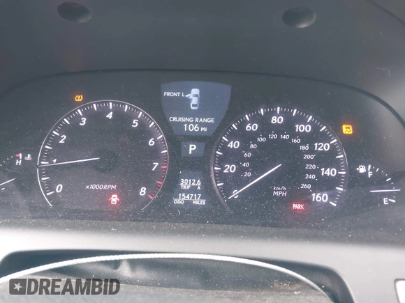 2012 Lexus LS 460 with VIN JTHCL5EF0C5014758, listed as a IAAI auction lot 41627475 with 154,717 mi miles and . Bid and sale history available at DreamBid. Image 7.