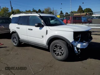2024 Ford Bronco Sport Big Bend with VIN 3FMCR9B68RRE16976, listed as a Copart auction lot 72742844 with 1,757 mi miles and Salvage title. Bid and sale history available at DreamBid. Image 4.
