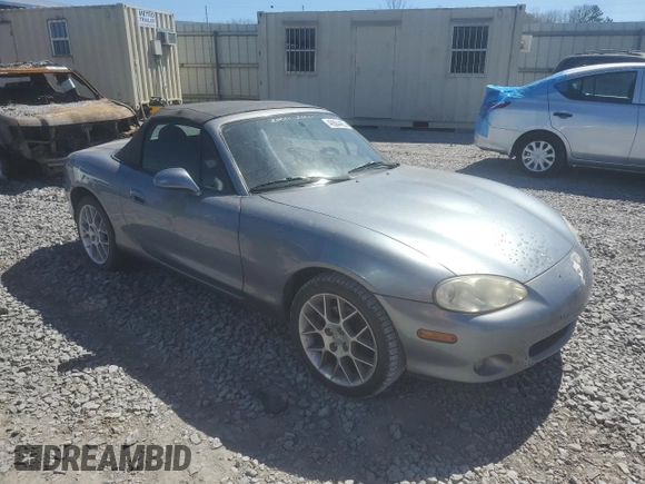 2002 Mazda MX-5 Miata Cloth with VIN JM1NB353120225910, listed as a Copart auction lot 49684455 with Not provided miles and Salvage title. Bid and sale history available at DreamBid. Image 4.
