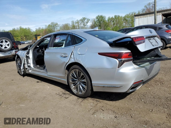 2019 Lexus LS 500 z VIN JTHC51FF3K5005648, wystawiony jako Copart lot #55071615 z przebiegiem 49 679 mil mil oraz Szkoda całkowita • Salvage title. Historia ofert i sprzedaży dostępna na DreamBid. Obrazek 2.