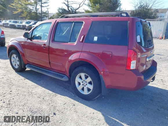2008 Nissan Pathfinder S z VIN 5N1AR18B78C659222, wystawiony jako IAAI lot #41746178 z przebiegiem 113 532 mil mil oraz . Historia ofert i sprzedaży dostępna na DreamBid. Obrazek 3.