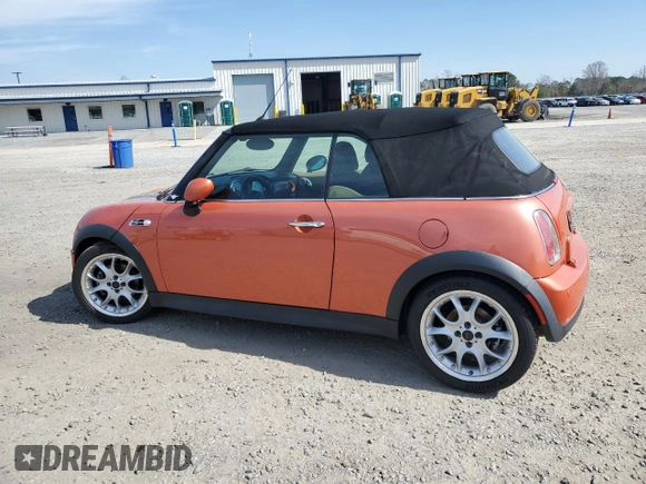 2006 MINI Convertible S with VIN WMWRH33576TF89127, listed as a Copart auction lot 49763365 with 150,446 mi miles and Salvage title. Bid and sale history available at DreamBid. Image 2.
