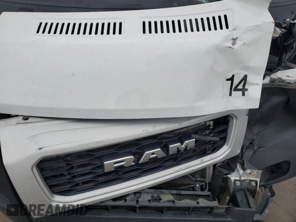 2020 Ram ProMaster Cargo with VIN 3C6TRVDG8LE102222, listed as a Copart auction lot 86098134 with 57,028 mi miles and Salvage Title. Bid and sale history available at carsss.com. Image 11.