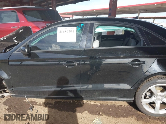 2015 Audi A3 1.8T Premium with VIN WAUACGFF3F1122058, listed as a IAAI auction lot 41689794 with 1 mi miles. Bid and sale history available at carsss.com. Image 14.