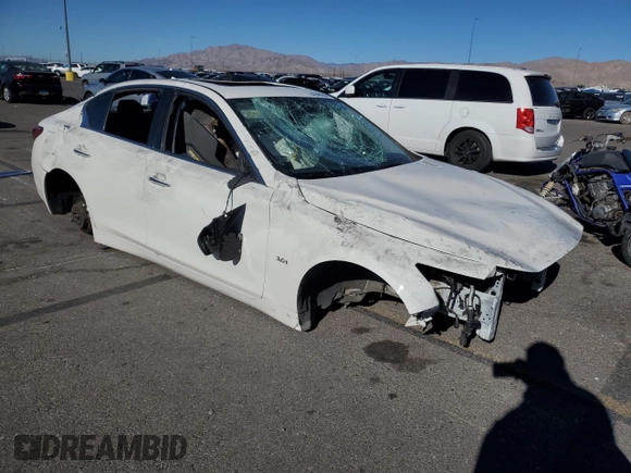 2018 Infiniti Q50 3.0t LUXE with VIN JN1EV7AP7JM357992, listed as a Copart auction lot 84949864 with 0 mi miles and Non Repairable. Bid and sale history available at carsss.com. Image 4.