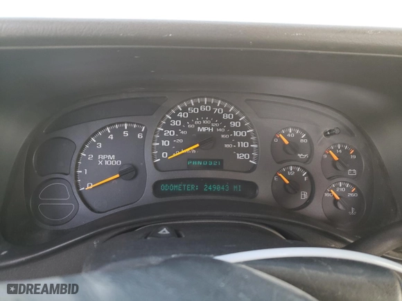2003 Chevrolet Silverado 1500 LS with VIN 2GCEC19V631300412, listed as a Copart auction lot 77416504 with 249,043 mi miles and Salvage Title. Bid and sale history available at carsss.com. Image 9.