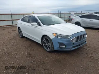 2019 Ford Fusion Titanium with VIN 3FA6P0D93KR138574, listed as a IAAI auction lot 41967094 with 118,297 mi miles. Bid and sale history available at carsss.com. Image 1.