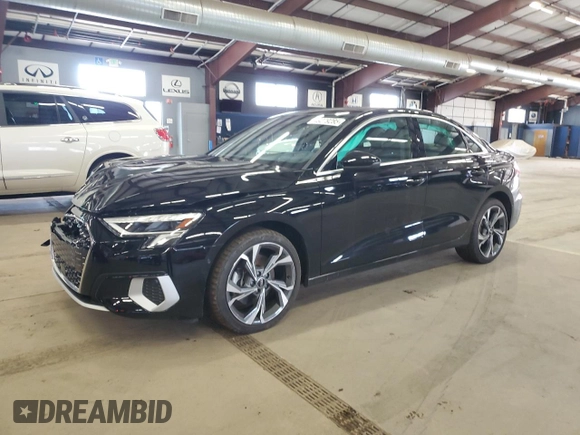 2022 Audi A3 Premium Plus z VIN WAUHUDGY5NA092795, wystawiony jako Copart lot #49279285 z przebiegiem 33 538 mil mil oraz Szkoda całkowita • Salvage title. Historia ofert i sprzedaży dostępna na DreamBid. Obrazek 1.