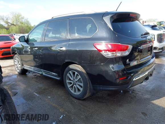 2016 Nissan Pathfinder SV with VIN 5N1AR2MNXGC663656, listed as a IAAI auction lot 42000343 with 122,577 mi miles. Bid and sale history available at carsss.com. Image 3.