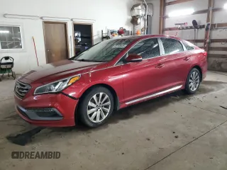2016 Hyundai Sonata Sport with VIN 5NPE34AF9GH268856, listed as a Copart auction lot 43156845 with 116,117 mi miles and Salvage Title. Bid and sale history available at carsss.com. Image 1.