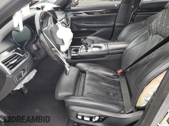 2018 BMW 7 Series 740i with VIN WBA7E2C53JG742711, listed as a Copart auction lot 51643505 with 0 mi miles and Salvage Title. Bid and sale history available at carsss.com. Image 7.