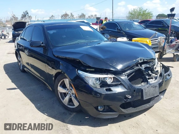 2008 BMW 5 Series 550i with VIN WBANW53598CT53966, listed as a IAAI auction lot 41947937 with 177,610 mi miles. Bid and sale history available at carsss.com. Image 1.