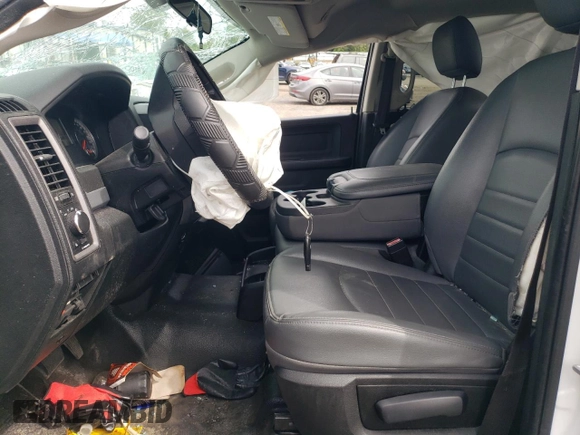 2017 Ram 1500 Express with VIN 1C6RR7KGXHS848698, listed as a Copart auction lot 56608055 with 95,510 mi miles and Salvage title. Bid and sale history available at DreamBid. Image 7.