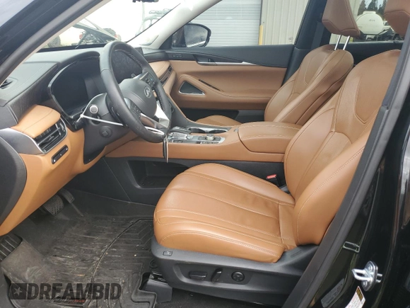 2023 Infiniti QX60 Sensory with VIN 5N1DL1GSXPC353226, listed as a Copart auction lot 44150355 with 17,125 mi miles and Salvage title. Bid and sale history available at DreamBid. Image 7.