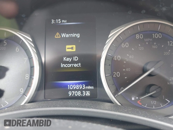 2017 Infiniti Q50 3.0t Premium with VIN JN1EV7AR8HM839141, listed as a IAAI auction lot 41803774 with 109,893 mi miles. Bid and sale history available at carsss.com. Image 15.
