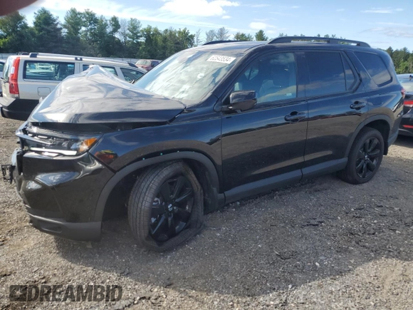 2025 Honda Pilot Black Edition with VIN 5FNYG1H98SB007175, listed as a Copart auction lot 62543534 with 1,974 mi miles and Salvage Title. Bid and sale history available at carsss.com. Image 1.