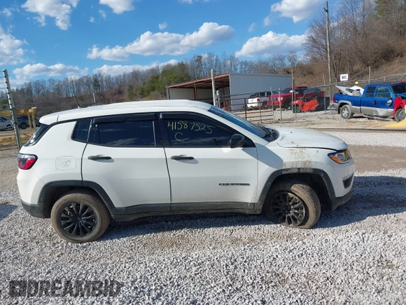 2021 Jeep Compass Sport with VIN 3C4NJDAB3MT555219, listed as a IAAI auction lot 41587525 with 50,427 mi miles and . Bid and sale history available at carsss.com. Image 13.